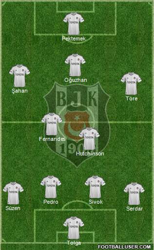 Besiktas JK Formation 2013