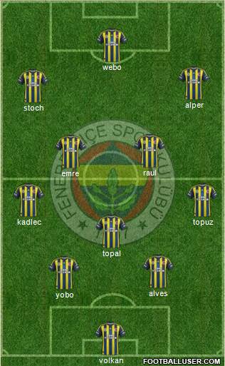 Fenerbahçe SK Formation 2013