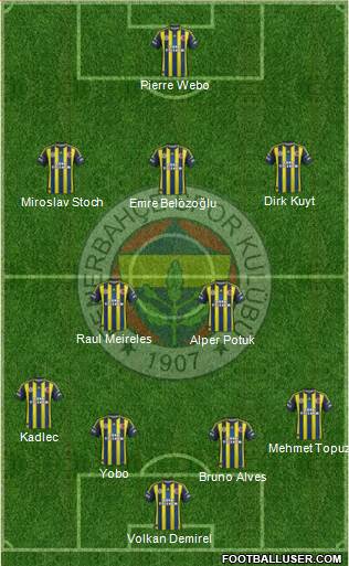 Fenerbahçe SK Formation 2013