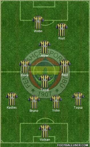 Fenerbahçe SK Formation 2013