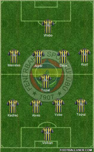 Fenerbahçe SK Formation 2013