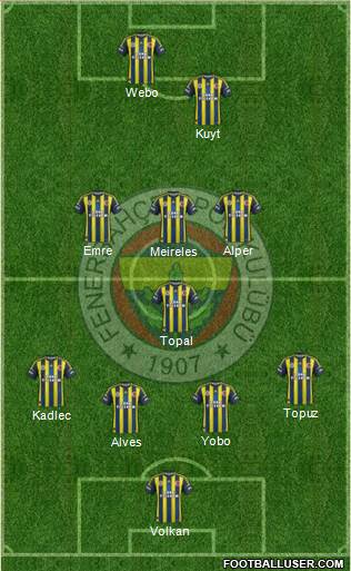 Fenerbahçe SK Formation 2013