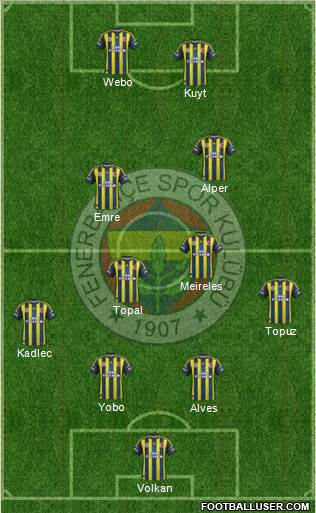 Fenerbahçe SK Formation 2013