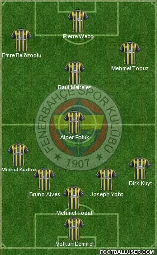 Fenerbahçe SK Formation 2013