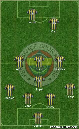Fenerbahçe SK Formation 2013