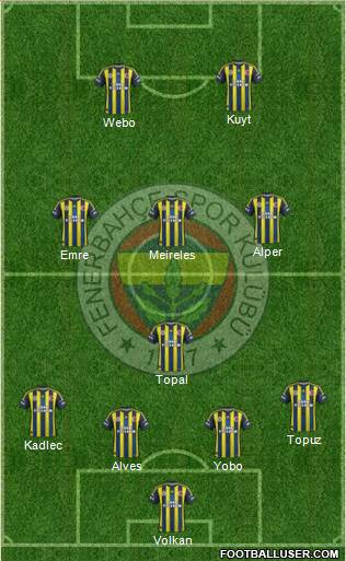 Fenerbahçe SK Formation 2013