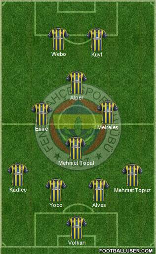 Fenerbahçe SK Formation 2013
