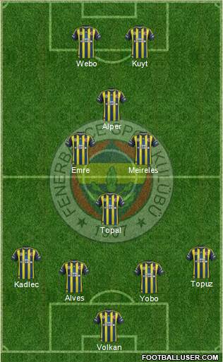 Fenerbahçe SK Formation 2013