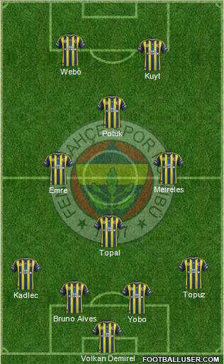 Fenerbahçe SK Formation 2013