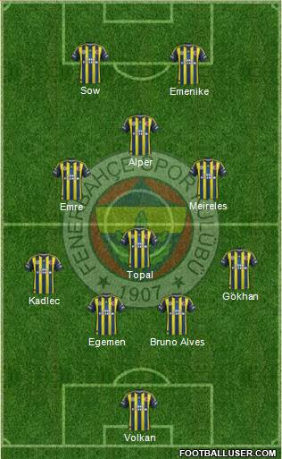 Fenerbahçe SK Formation 2013