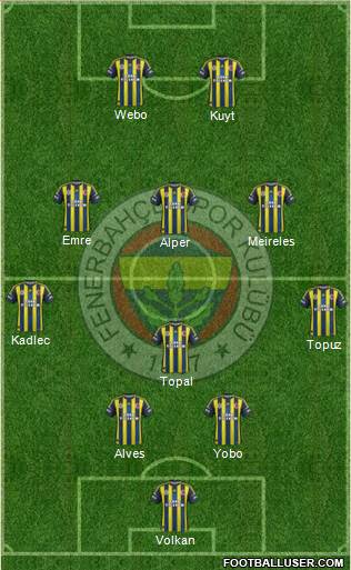 Fenerbahçe SK Formation 2013