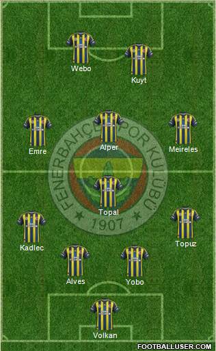 Fenerbahçe SK Formation 2013