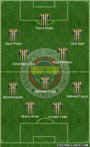 Fenerbahçe SK Formation 2013