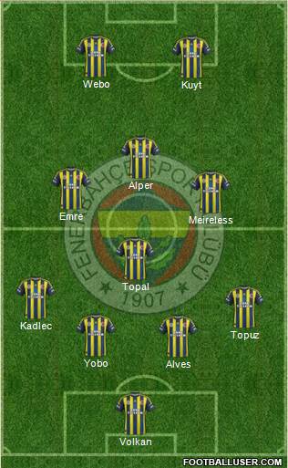 Fenerbahçe SK Formation 2013