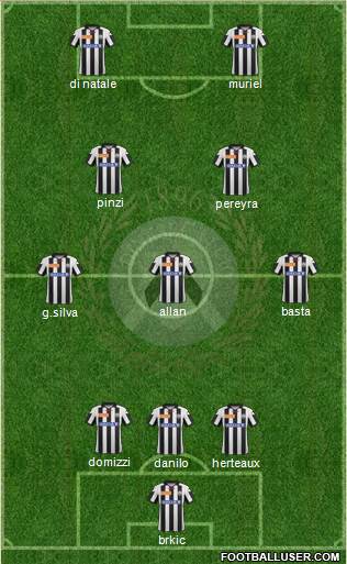 Udinese Formation 2013