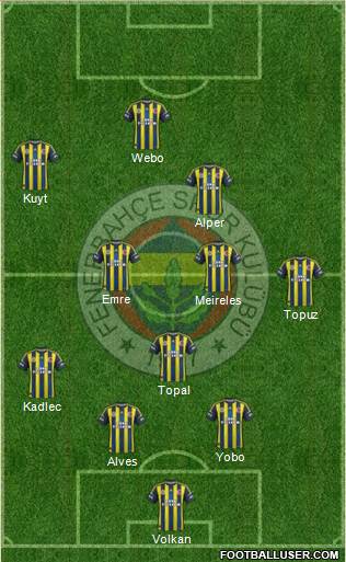 Fenerbahçe SK Formation 2013