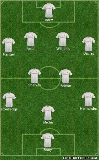 Swansea City Formation 2013