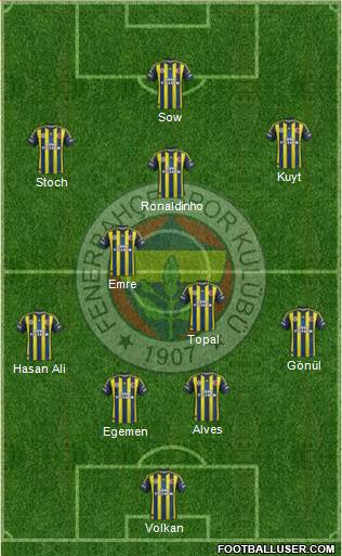 Fenerbahçe SK Formation 2013