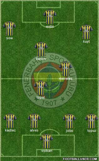 Fenerbahçe SK Formation 2013