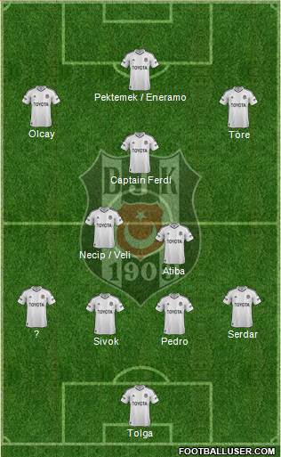Besiktas JK Formation 2013