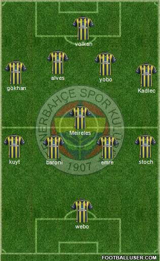 Fenerbahçe SK Formation 2013