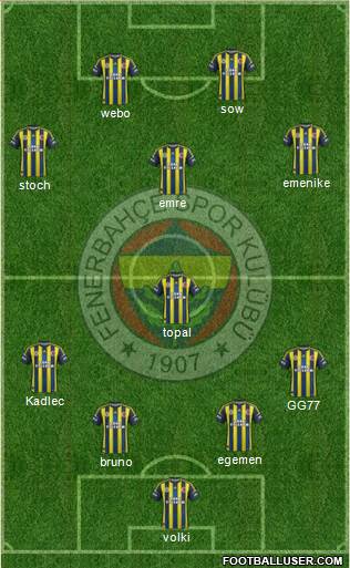 Fenerbahçe SK Formation 2013