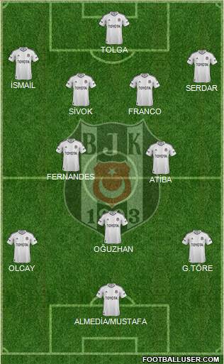 Besiktas JK Formation 2013