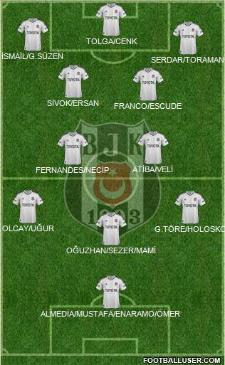 Besiktas JK Formation 2013