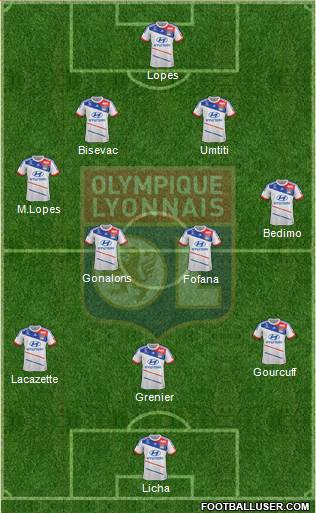 Olympique Lyonnais Formation 2013