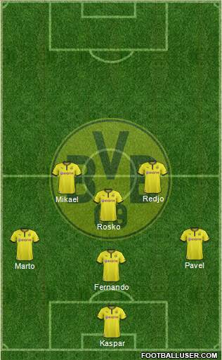 Borussia Dortmund Formation 2013