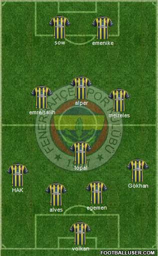 Fenerbahçe SK Formation 2013