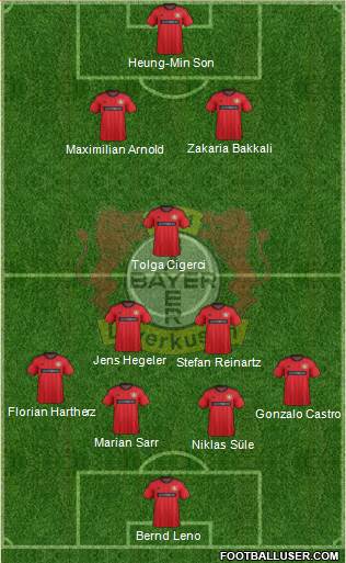 Bayer 04 Leverkusen Formation 2013