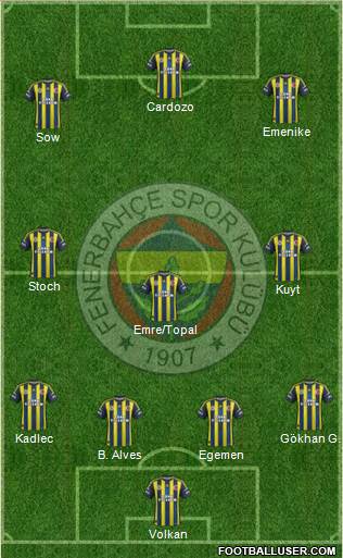 Fenerbahçe SK Formation 2013