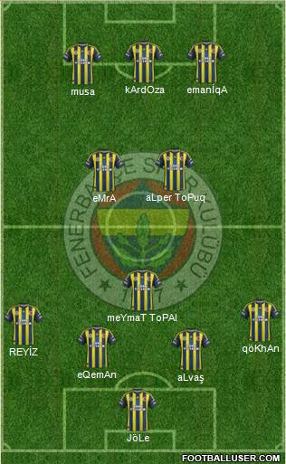 Fenerbahçe SK Formation 2013