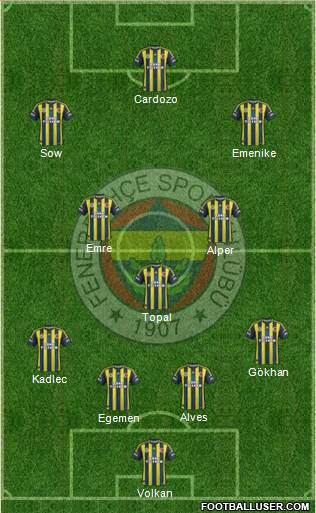 Fenerbahçe SK Formation 2013