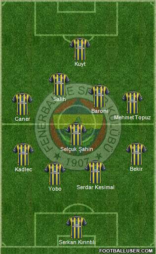 Fenerbahçe SK Formation 2013