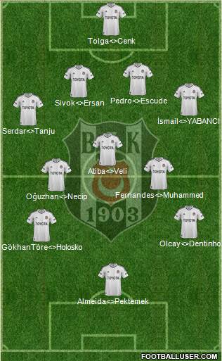 Besiktas JK Formation 2013
