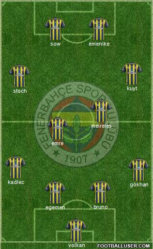 Fenerbahçe SK Formation 2013