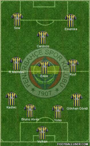 Fenerbahçe SK Formation 2013