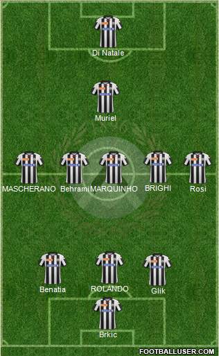 Udinese Formation 2013