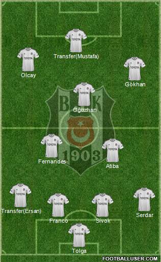 Besiktas JK Formation 2013