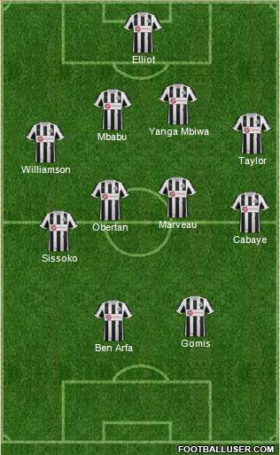 Newcastle United Formation 2013