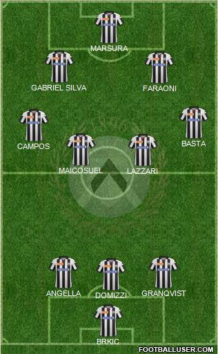 Udinese Formation 2013