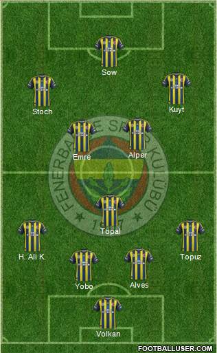 Fenerbahçe SK Formation 2013
