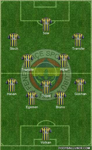 Fenerbahçe SK Formation 2013