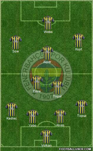Fenerbahçe SK Formation 2013