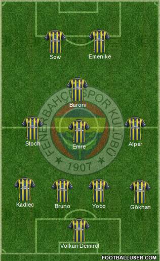Fenerbahçe SK Formation 2013