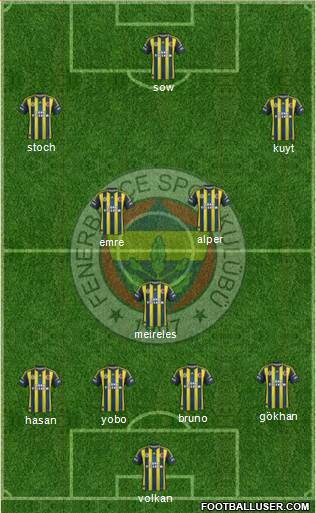 Fenerbahçe SK Formation 2013