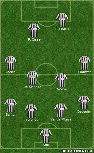 Newcastle United Formation 2013