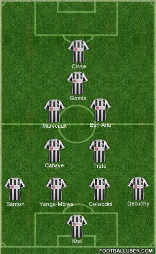 Newcastle United Formation 2013